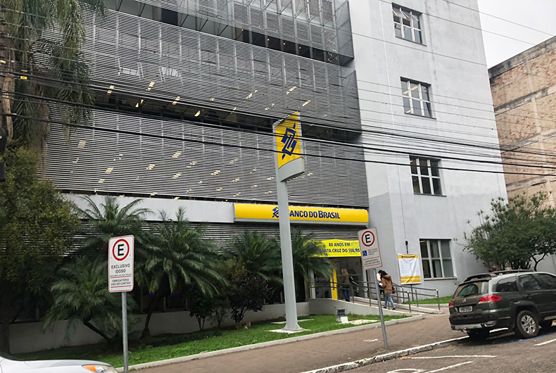 Banco do Brasil, na Marechal Deodoro, no Centro de Santa Cruz do Sul