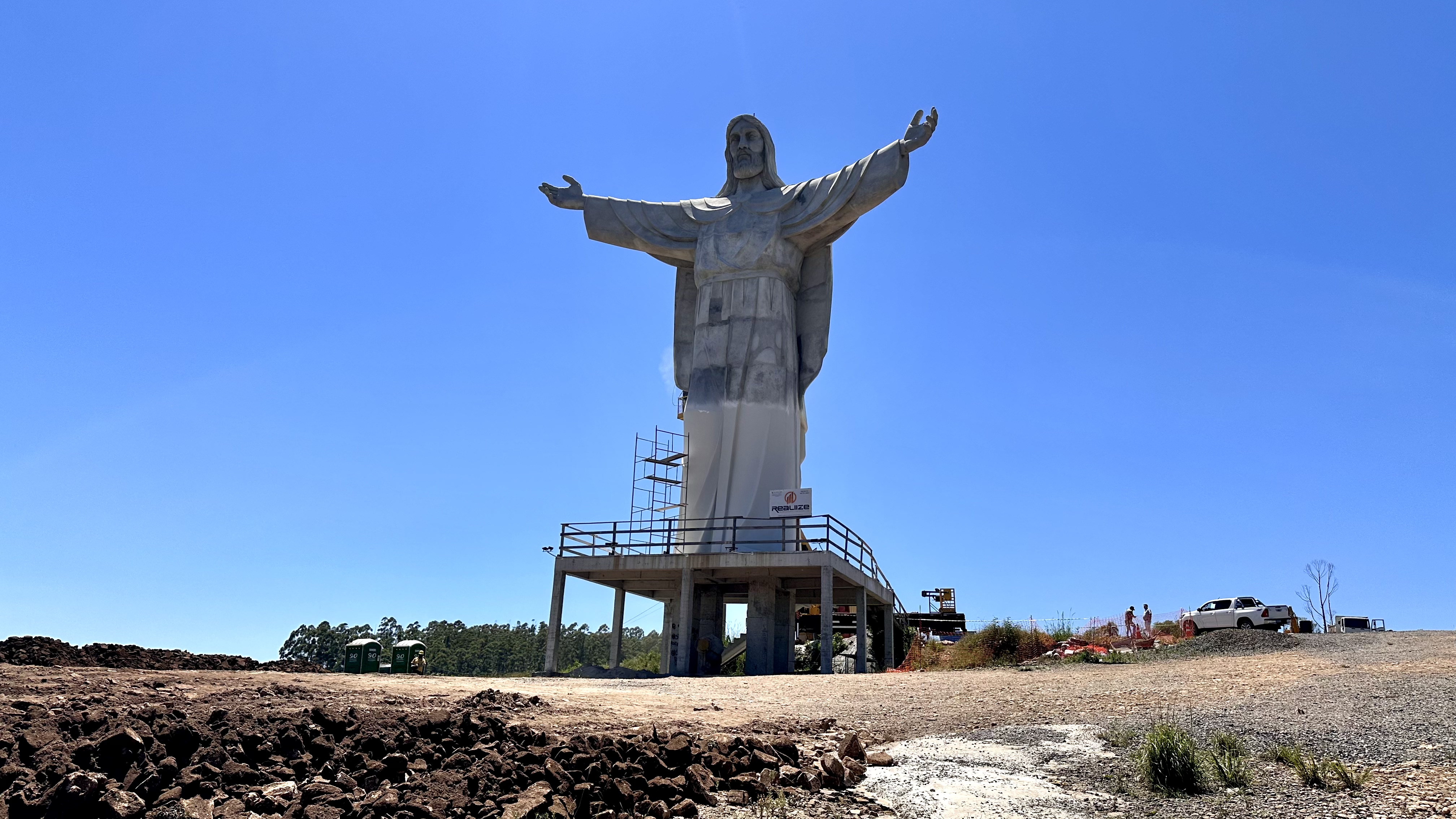 VÍDEO: obras do Cristo Acolhedor de Sobradinho estão 80% concluídas