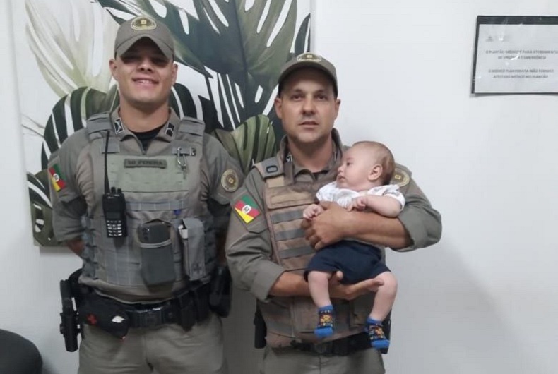 Bebê foi salvo pelos policiais militares