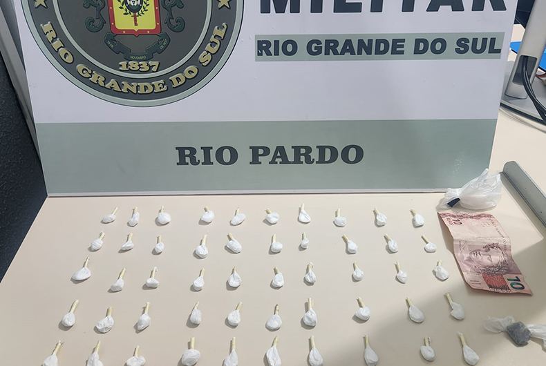 BM prende homem por tráfico de drogas durante patrulhamento em Rio Pardo